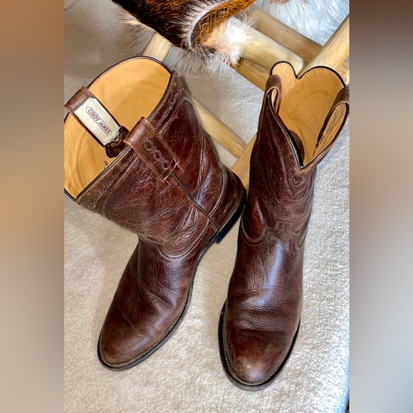 Cody James Western Cowboy Boots Roper Style - Picture 4 of 6
